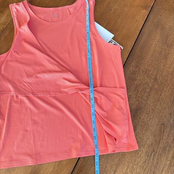 Tavi Noir NWT Synergy Twist Ribbed Tank Top Poppy Pink Lrg BalletCore Feminine - Picture 11 of 12